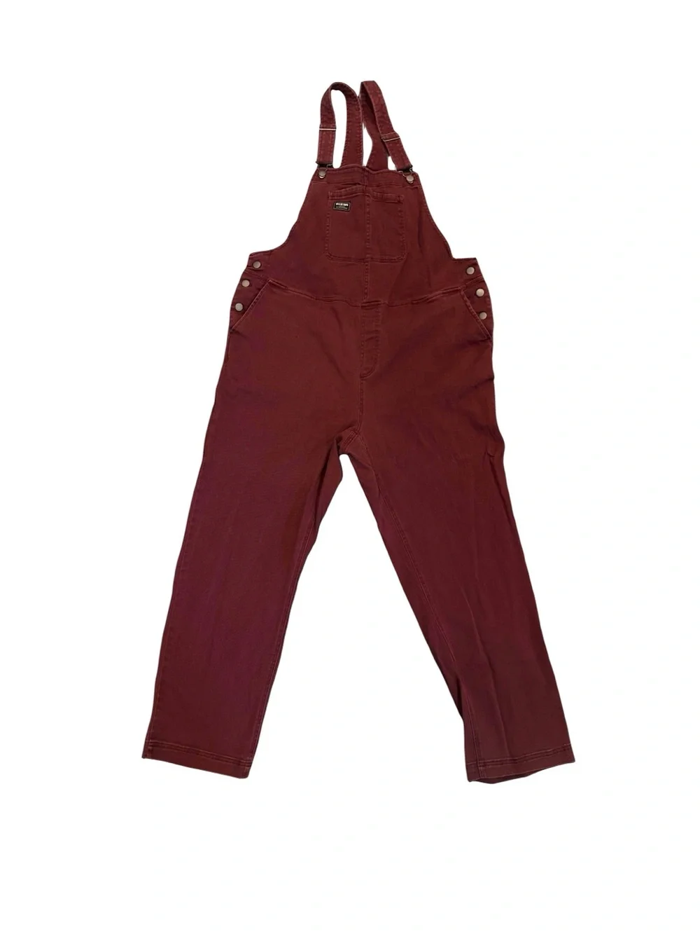 Wildfang Maroon Denim Overalls Size XL - Picture 1 of 4